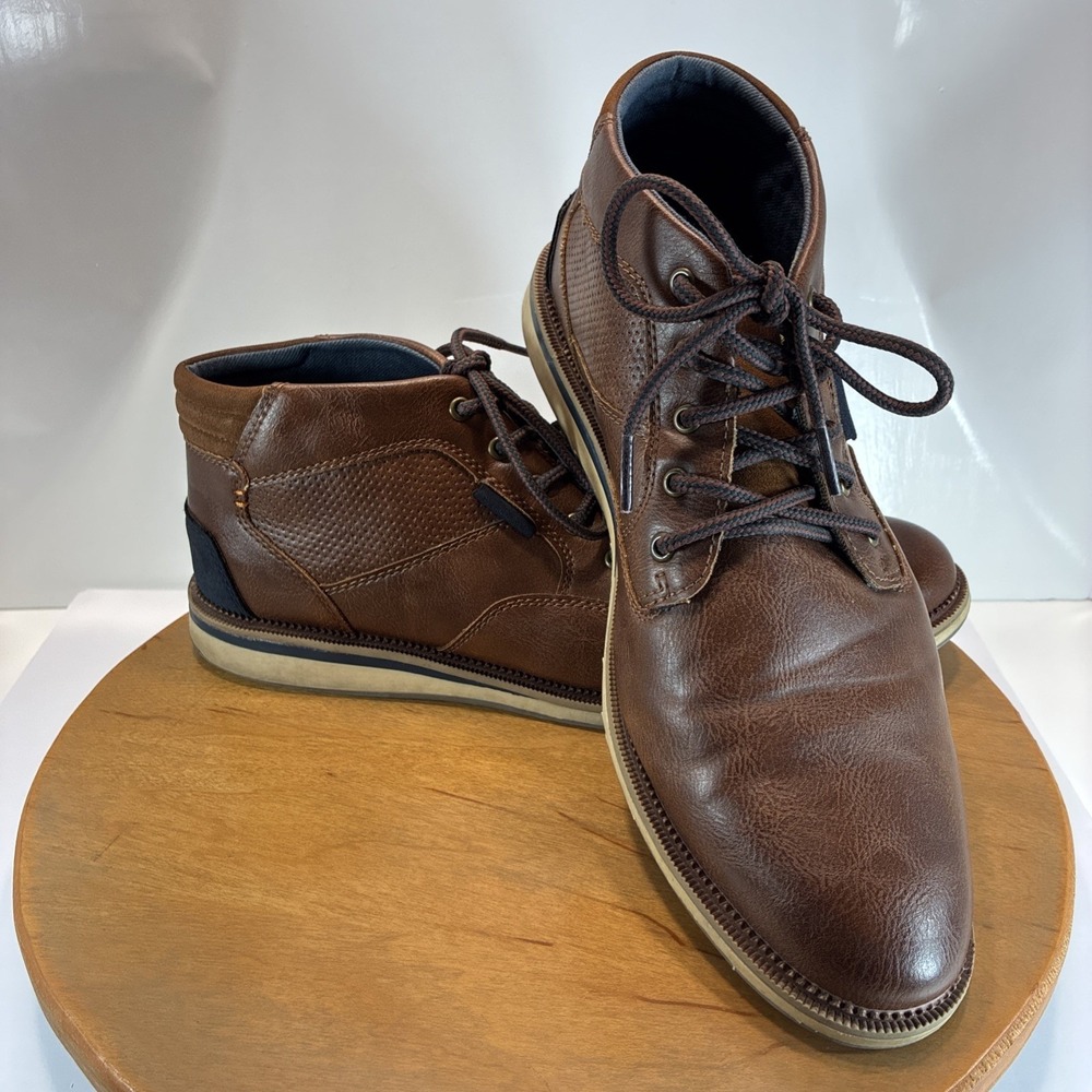 London Underground Beckham Men's Size 10M Brown Leather Chukka Boots Ankle Shoes
